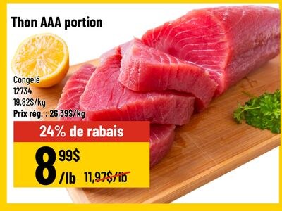 Darnes de Thon AAA portion 6 oz