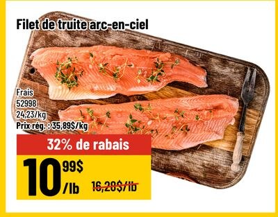Filets truite arc-en-ciel filet