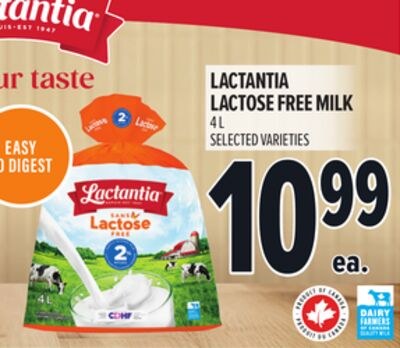 LACTANTIA LACTOSE FREE MILK