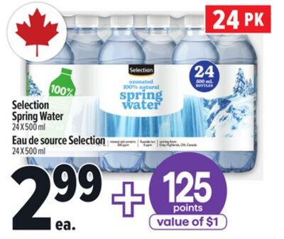 SELECTION SPRING WATER, 24X500 ML | EAU DE SOUR…