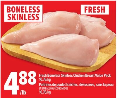FRESH BONELESS SKINLESS CHICKEN BREAST VALUE PA…