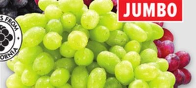 JUMBO RED OR GREEN OR LARGE BLACK SEEDLESS GRAP…