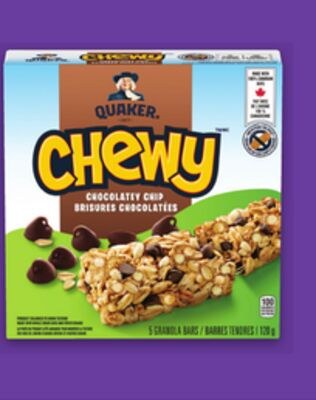 QUAKER CHEWY OR DIPS BARS, 120 - 156 G | BARRES…