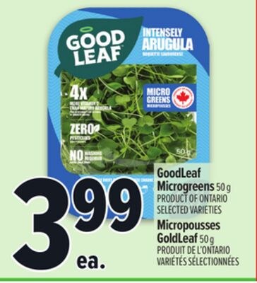 GOODLEAF MICROGREENS | MICROPOUSSES GOLDLEAF
