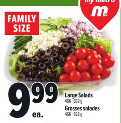 LARGE SALADS | GROSSES SALADES