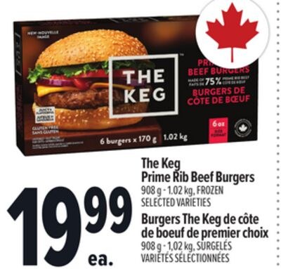 THE KEG PRIME RIB BEEF BURGERS | BURGERS THE KE…