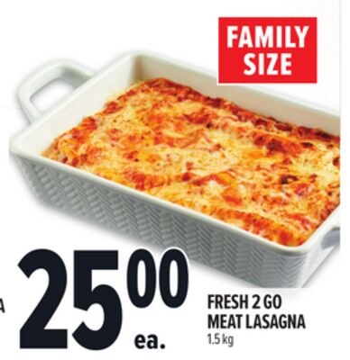 FRESH 2 GO MEAT LASAGNA