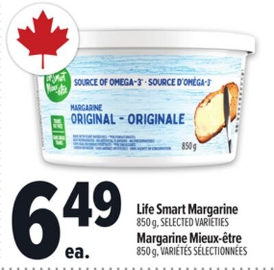 LIFE SMART MARGARINE, 850 G | MARGARINE MIEUX-Ê…