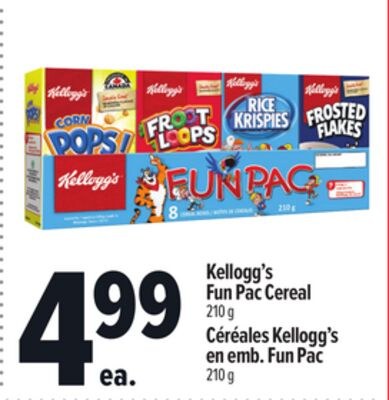 KELLOGG'S FUN PAC CEREAL | CÉRÉALES KELLOGG'S E…