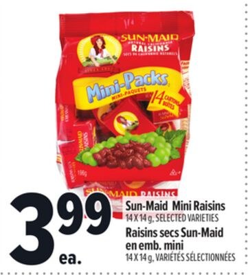 SUN-MAID MINI RAISINS | RAISINS SECS SUN-MAID E…