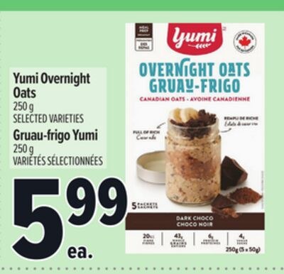 YUMI OVERNIGHT OATS | GRUAU-FRIGO YUMI