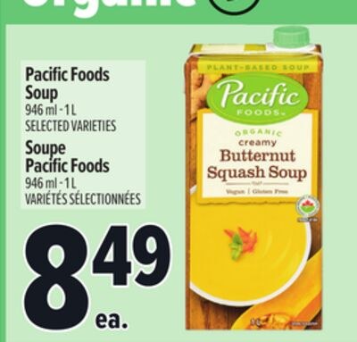 PACIFIC FOODS SOUP | SOUPE PACIFIC FOODS