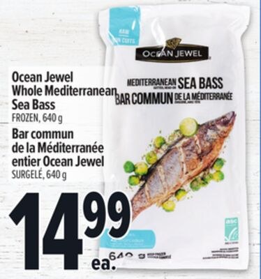 OCEAN JEWEL WHOLE MEDITERRANEAN SEA BASS | BAR …