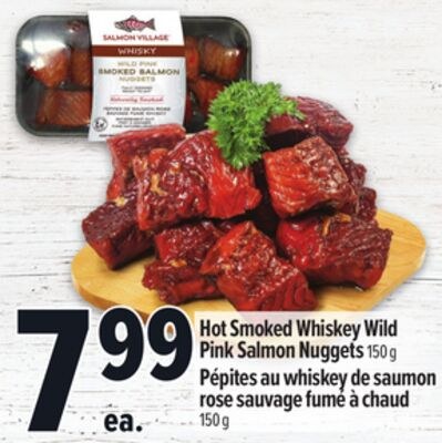 HOT SMOKED WHISKEY WILD PINK SALMON NUGGETS | P…