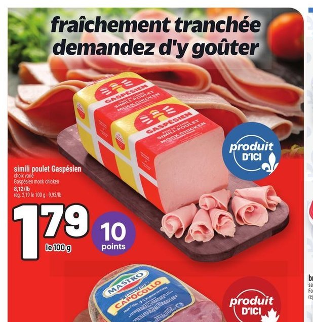Simili poulet Gaspésien