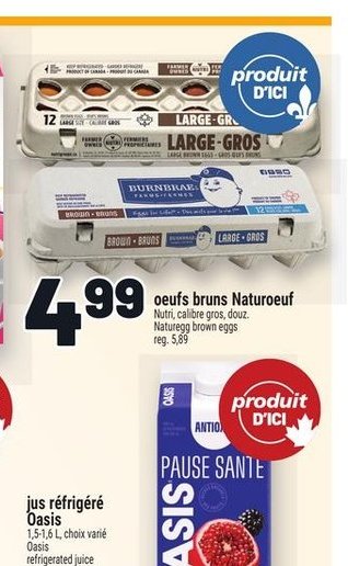 Oeufs bruns naturel