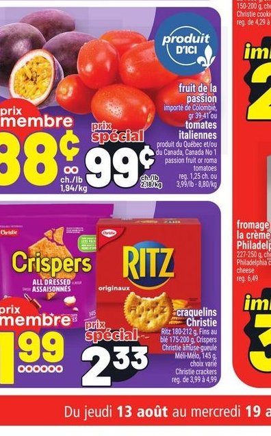 Jus de pêches Produit du Québec