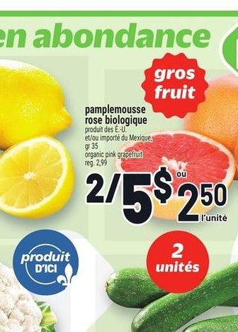 Pamplemousse rose biologique