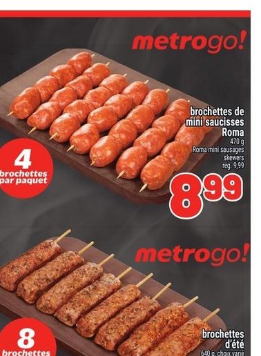 Brochettes de mini saucisses Roma