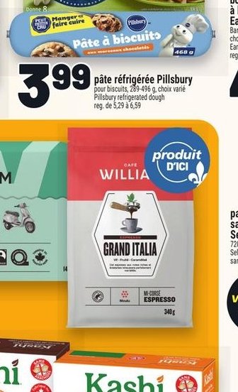 Pâte réfrigérée Pillsbury Croissants feuilletés