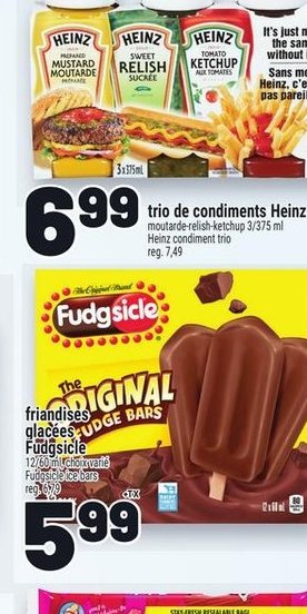 Trio de condiments Heinz