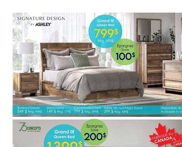 SIGNATURE DESIGN ASHLEY Grand lit Queen Bed