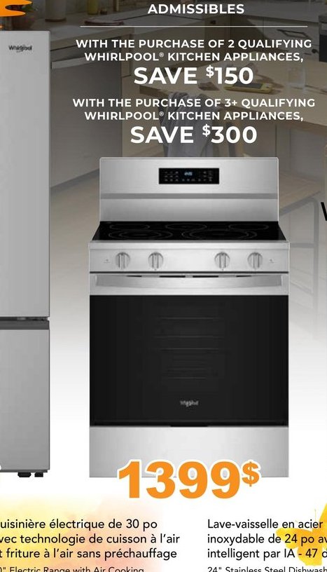 Whirlpool Cuisinière électrique