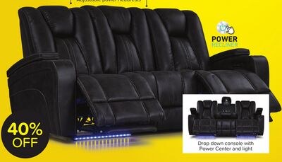 San Antonio Dual Power Reclining Sofa - Grey