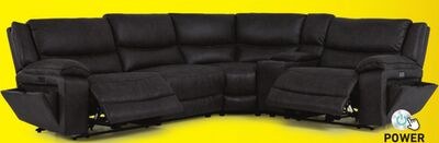 Weston 5-Piece Power Reclining Sectional with C…