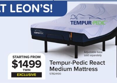 Tempur-Pedic React 2.0 Medium Twin Mattress 10 …