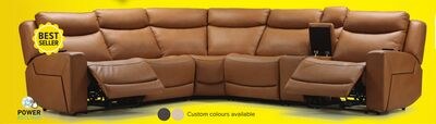 Jackson Leather 6-Piece Power Reclining Section…