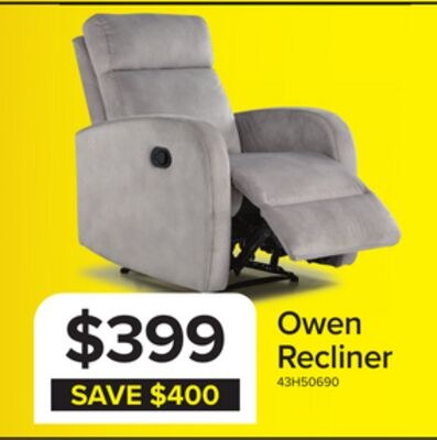 Owen Recliner - Grey