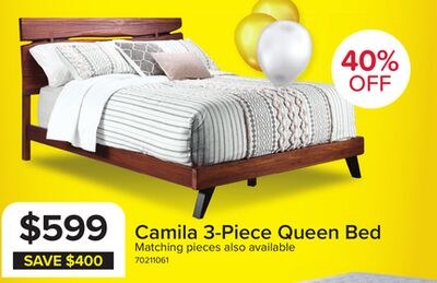 Camila 3-Piece Queen Bed - Rustic Brown