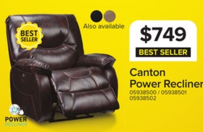 Canton Power Recliner - Dark Brown