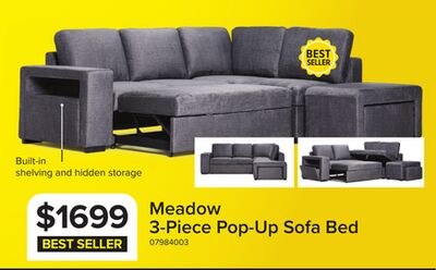 Meadow 3-Piece Sectional with Left-Facing Pop-U…