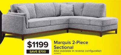 Marquis 2-Piece Sectional with Right Facing Cha…