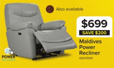 Maldives Power Recliner - Silver
