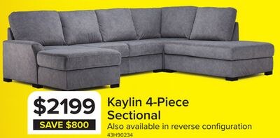 Kaylin 4-Piece Sectional with Right-Facing Chai…