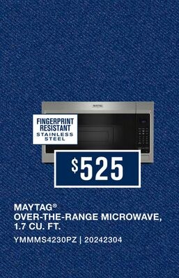 MAYTAG® OVER-THE-RANGE MICROWAVE, 1.7 CU. FT.