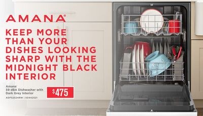 Amana 59-dBA Dishwasher with the Midnight Black…
