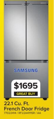 Samsung 30" 22.1 Cu. Ft. Stainless Steel French…