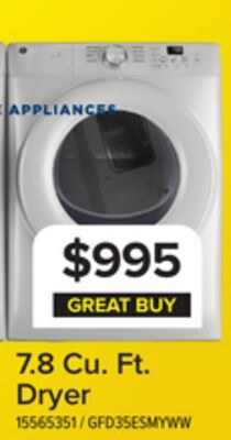 GE 7.8 cu. ft. Capacity Front Load Electric Dry…