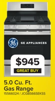 GE Stainless Steel Freestanding Gas Range (5.0 …