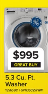 GE 5.3 cu. ft. (IEC) Capacity Front Load Washer…
