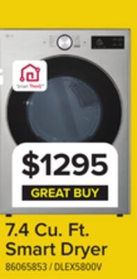 LG Graphite Steel Smart Electric Dryer with AI …