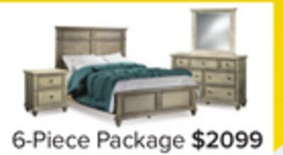 Emma 6-Piece Full Bedroom Package - Oak
