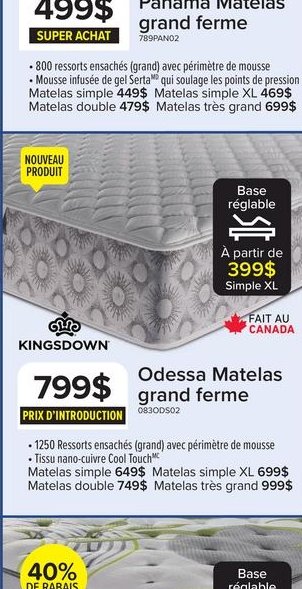 Serta Panama Matelas grand ferme
