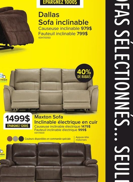 Haven Sofa inclinable électrique