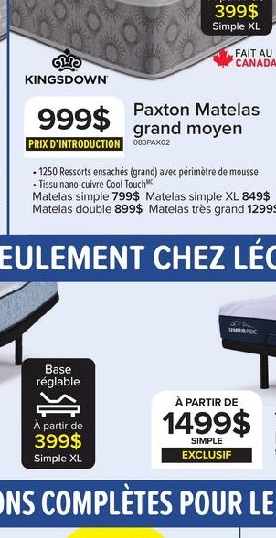 Sealy Pedantic Matelas grand ferme