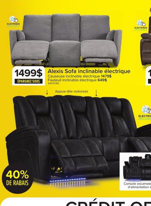 Dallas Sofa inclinable